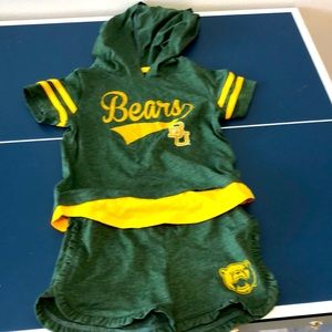 Adorable girls BU cotton and poly blend top and shorts . New with tags .